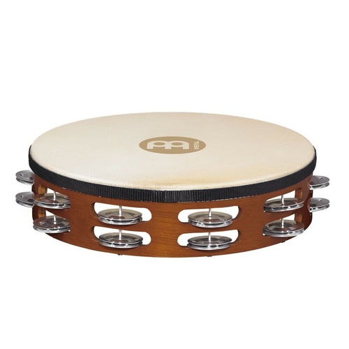 Meinl Percussion TAH2A-AB Traditional 10-Inch Wood Tambourine /  Goat Skin Head