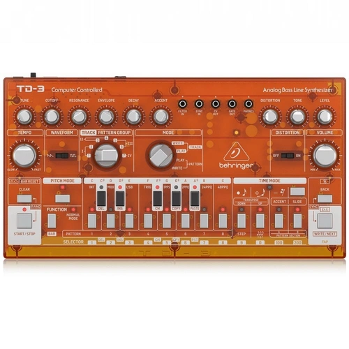 Behringer TD-3-TG Analog Bass Line Synthesizer - Tangerine