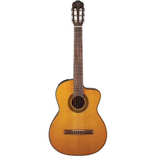 Takamine GC1 Series AC/EL Classical Guitar with Cutaway in Natural Gloss Finish