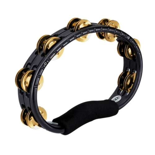 Meinl Percussion TMT1B-BK Traditional ABS Plastic Handheld Tambourine Double Row