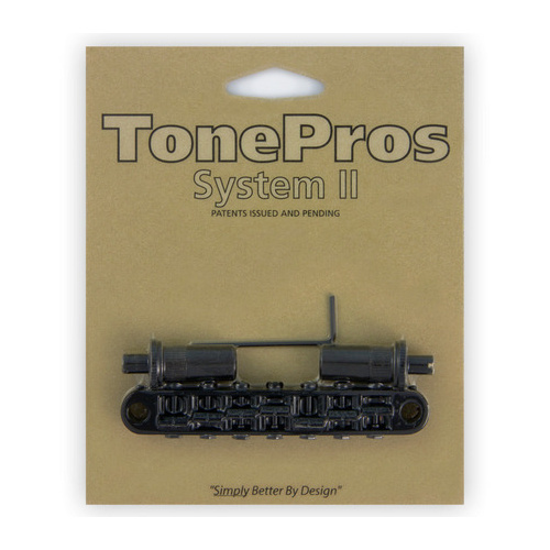 TonePros 7 - String Metric Tuneomatic Bridge  (large posts) Black 
