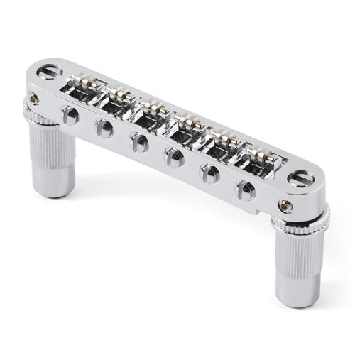 TonePros TPFR Tune-o-matic Bridge with Roller Saddles - Nickel