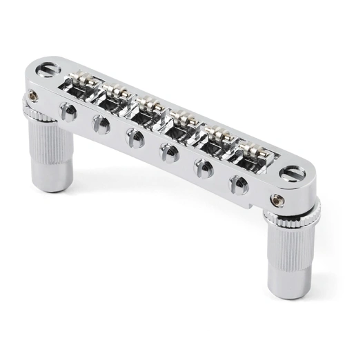 TonePros TPFR Tune-o-matic Bridge with Roller Saddles - Nickel