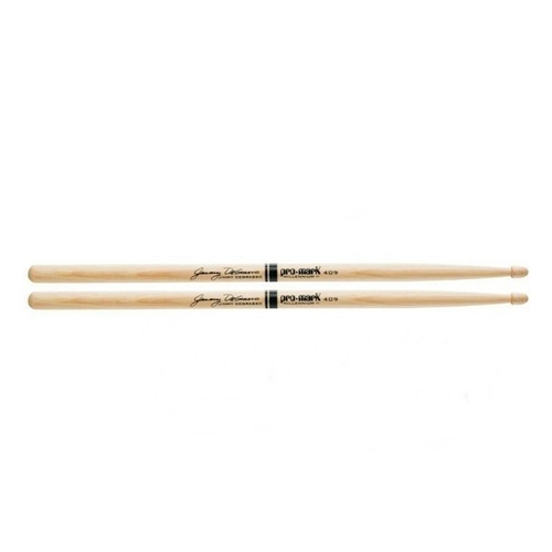 Promark Hickory 409 Jimmy DeGrasso Wood Tip Drumsticks TX409W 