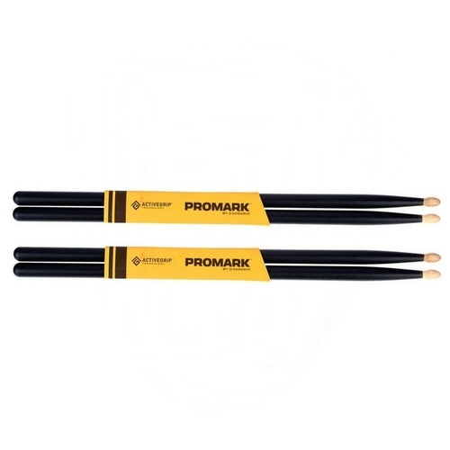 ProMark TX5AW-AG Active Grip Classic 5A Wood Tip Drumsticks 2 Pairs Active Grip