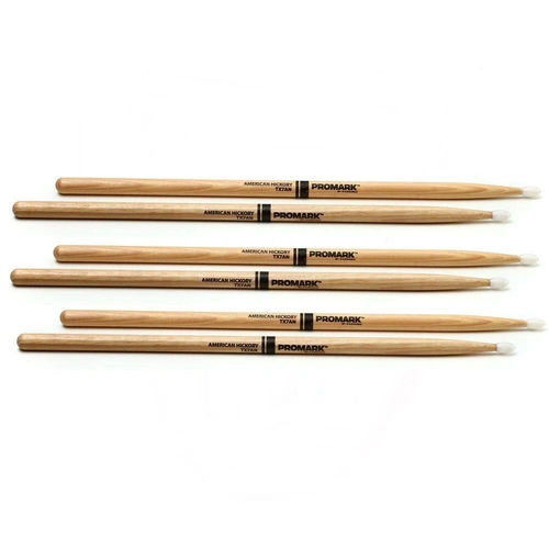 Promark TX747N American Hickory "Rock" Nylon Tip  Pro Mark 3 Pairs