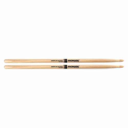 Promark TX7AW American Hickory Wood Tip 7A Pro Mark 1 Pair Drum Sticks