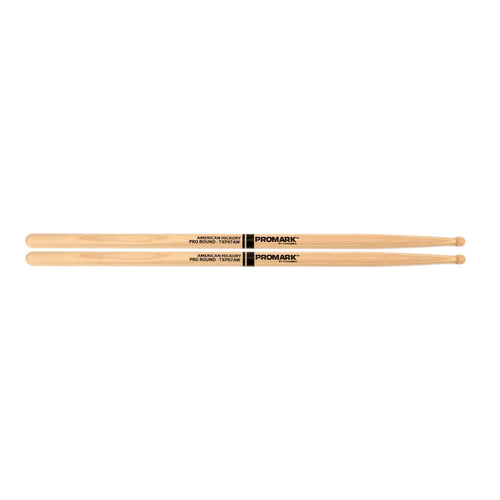 Promark Hickory 7A "Pro-Round" Wood Tip drumstick