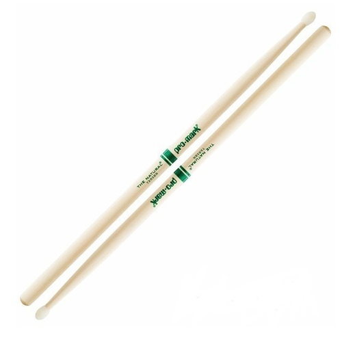 Promark The Natural American Hickory Nylon Tip 5BN - TXR5BN Drum Sticks 1 Pair