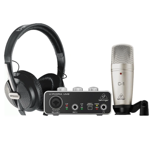 The Behringer U-Phoria Complete Studio Recording Bundle USB Audio Interface