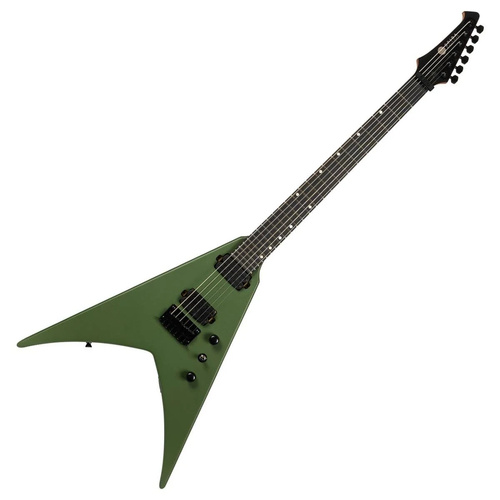 Spira V-400 MGR Flying-V Body Electric Guitar - Satin Dark Green