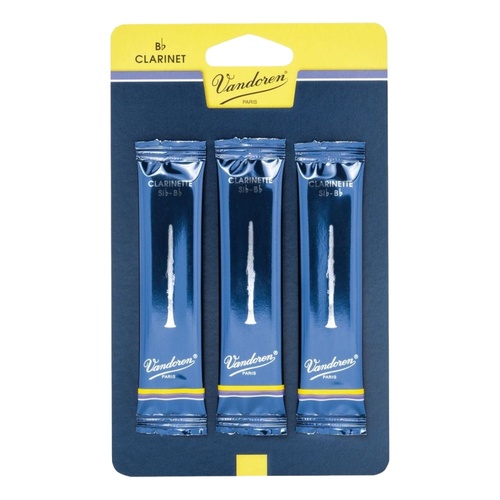 Vandoren Bb Clarinet Reed Traditional Strength 2 , 3 Reeds