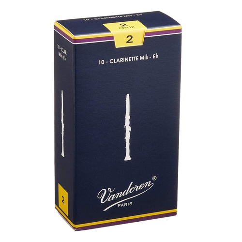 Vandoren E Flat Clarinet Reeds Traditional Grade 2 Box of 10