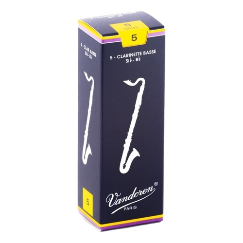 Vandoren Bass Clarinet Reeds Traditional Grade 5 - Box of 5