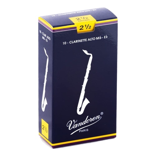 Vandoren Alto Clarinet Reed Traditional Grade 2.5 Box of 10