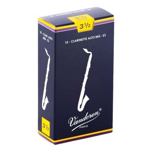 Vandoren Alto Clarinet Reed Traditional Grade 3.5 Box of 10