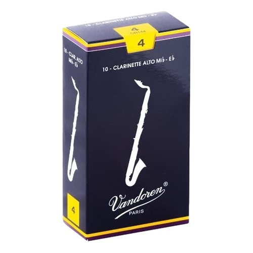 Vandoren Alto Clarinet Reed Traditional Box of 10 Grade 4