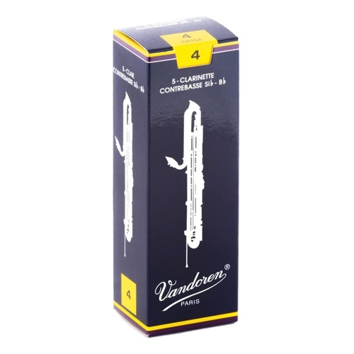 Vandoren Contrabass Clarinet Reed Box of 5 Grade 4