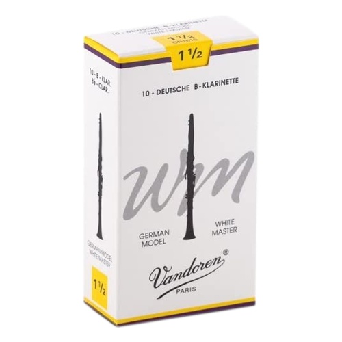 Vandoren B Flat Clarinet Reed White Mastr Grade 1.5