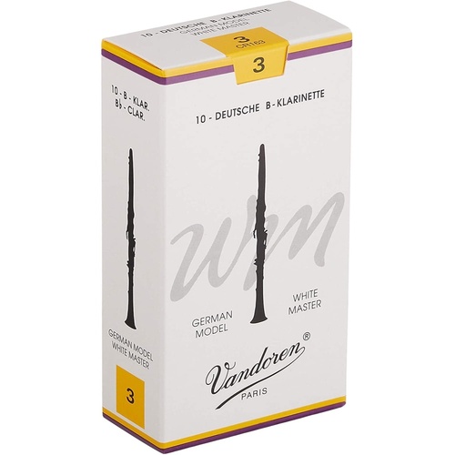 Vandoren B Flat Clarinet Reed White Grade 3 Box of 10