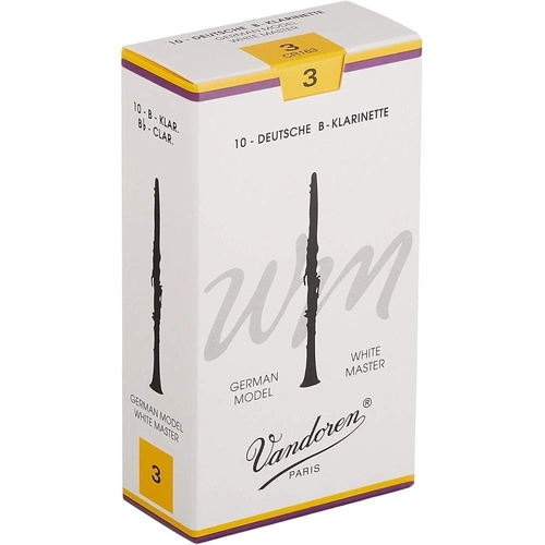 Vandoren B Flat Clarinet Reed White Grade 3 Box of 10