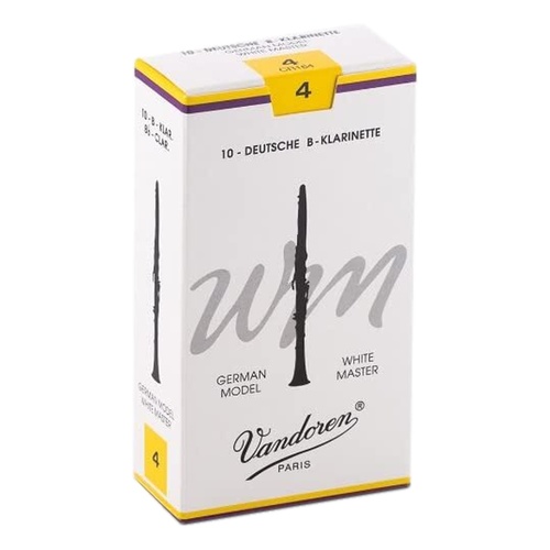 Vandoren B Flat Clarinet Reed White Master Grade 4.0