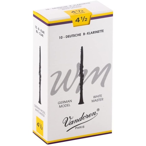 Vandoren B Flat Clarinet Reed White Master Grade 4.5