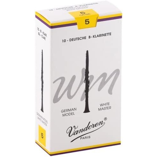 Vandoren B Flat Clarinet Reed White Master Grade 5.0