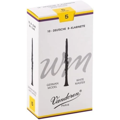 Vandoren B Flat Clarinet Reed White Master Grade 5.0