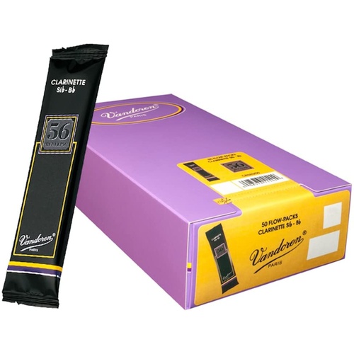 Vandoren B Flat Clarinet Reed 56 RL Grade 3.5 Box of 50