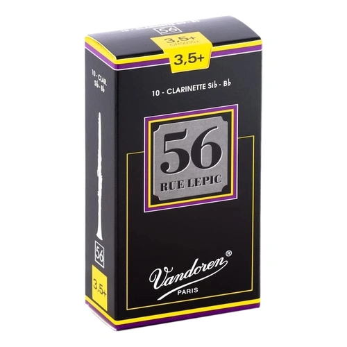 Vandoren B Flat Clarinet Reed 56 RL Grade 3.5+ Box of 10 