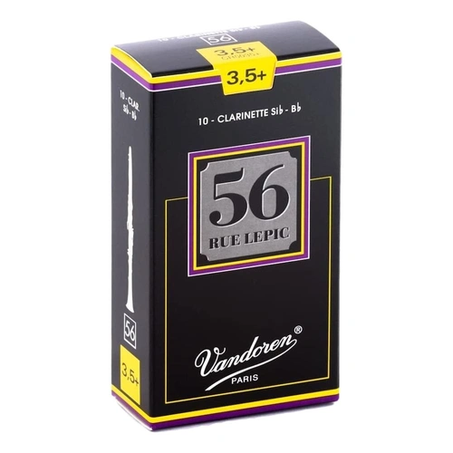 Vandoren B Flat Clarinet Reed 56 RL Grade 3.5 Box of 10 