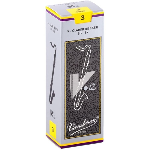 Vandoren Bass Clarinet Reeds  V12 Box of 5 Grade 3