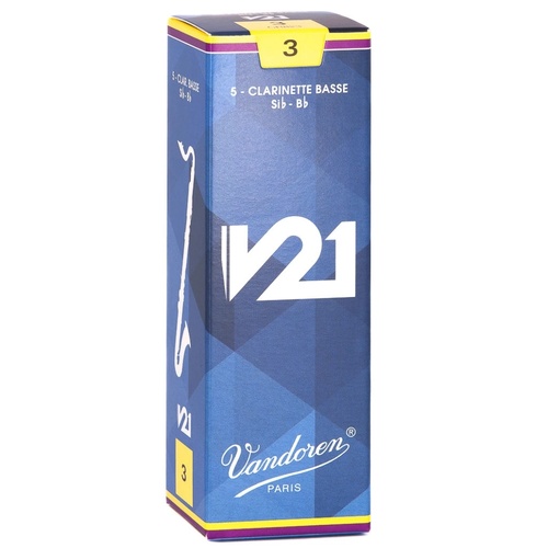 Vandoren Bass Clarinet Reed V21 Box of 5 Grade 3