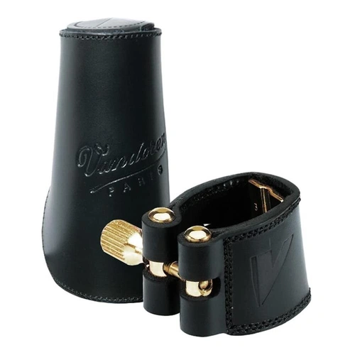 Vandoren Leather Ligature & Leather Cap for Soprano Saxophone