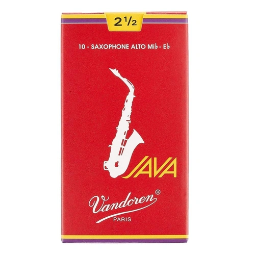 Vandoren Alto Saxophone Reed JAVA Red  Grade 2.5 Box of 10