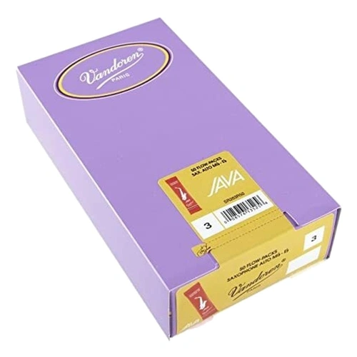 Vandoren Alto Saxophone Reed JAVA Red  Grade 3.0 Box of 50