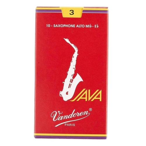 Vandoren Alto Saxophone Reed JAVA Red  Grade 3.0 Box of 10