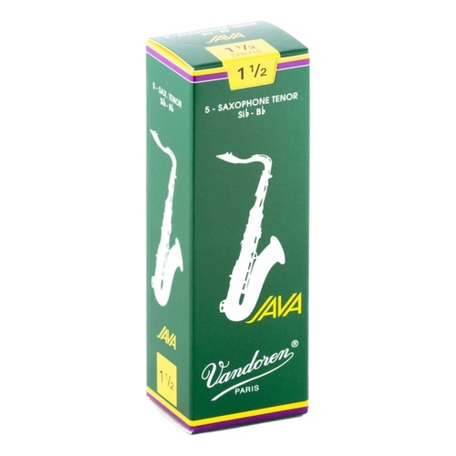 Vandoren Tenor Saxophone Reeds - JAVA - Grade 1.5 - Box of 5
