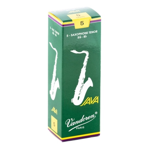 Vandoren Tenor Saxophone Reeds - JAVA - Grade 5.0 - Box of 5