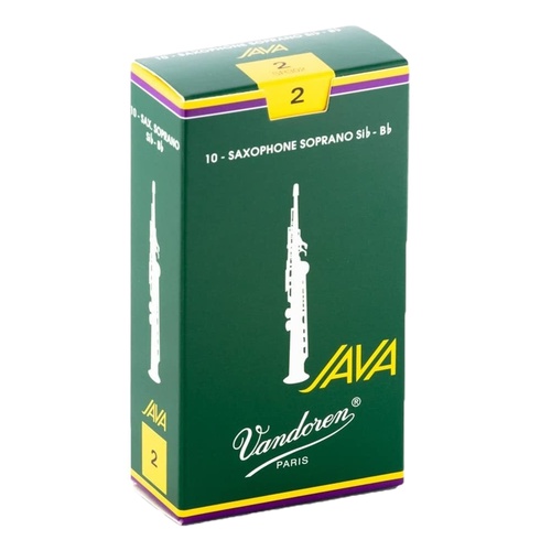 Vandoren Soprano Saxophone Reed - JAVA Grade 2 Box of 10