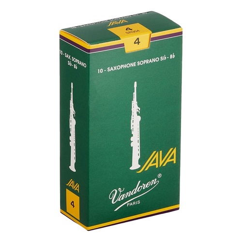 Vandoren Soprano Saxophone Reed - JAVA Grade 4.0 Box of 10