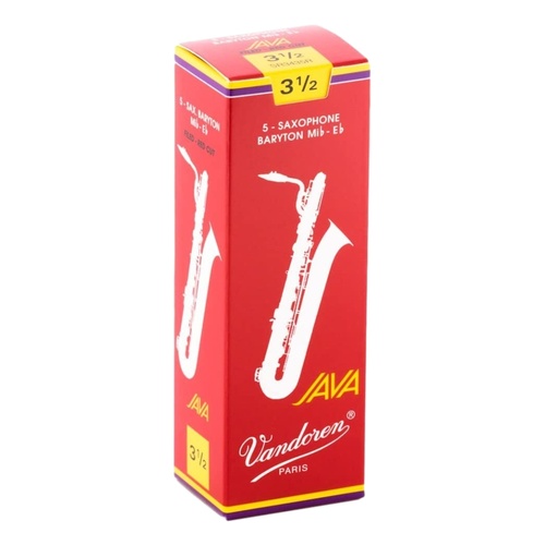 Vandoren Baritone Saxophone Reeds JAVA RED Grade 3.5 Box of 5