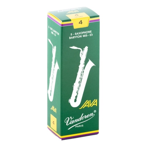 Vandoren Baritone Saxophone Reeds JAVA Grade 4.0 Box of 5