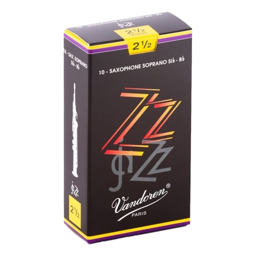 Vandoren Soprano Saxophone Reeds jaZZ Grade 2.5 Box of 10