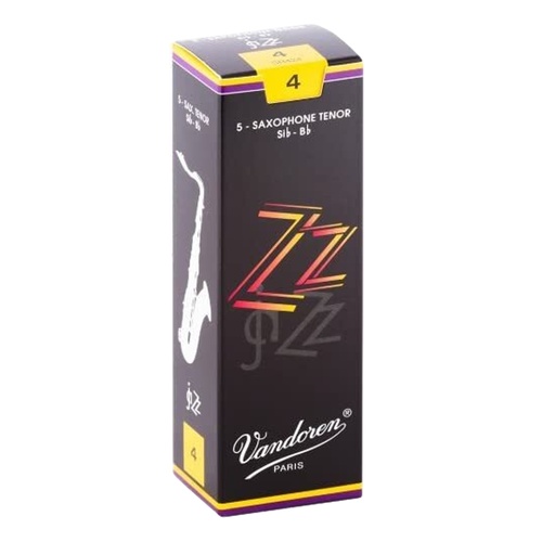 Vandoren Tenor Saxophone Reeds - jaZZ - Grade 4.0 - Box of 5