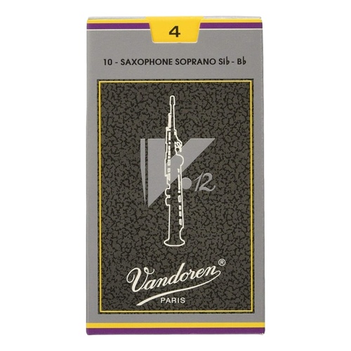 Vandoren Soprano Saxophone Reed - V12 - Grade 4.0 - Box of 10