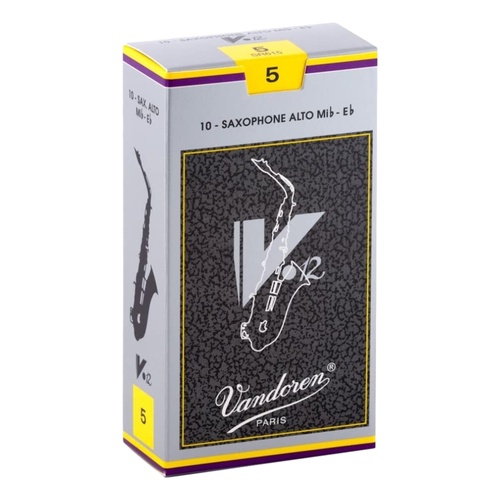 Vandoren Alto Saxophone Reeds V12 Grade 5.0 Box of 10