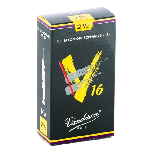 Vandoren Soprano Saxophone Reed - V16 - Grade 2.5 - Box of 10