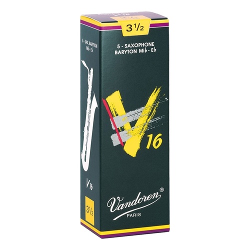 Vandoren Baritone Saxophone Reeds - V16 Grade 3.5 - Box of 5